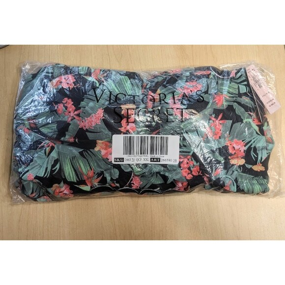 NWT Victoria's Secret Swim XXL Tropical Palm One Shoulder Scallop Swim Dress - Picture 6 of 7